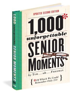 1,000 Unforgettable Senior Moments Paperback Book - Cream & Teal